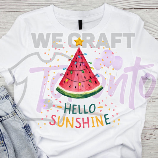 Hello sunshine ADULT TRANSFER (IRON ON TRANSFER SHEET ONLY)