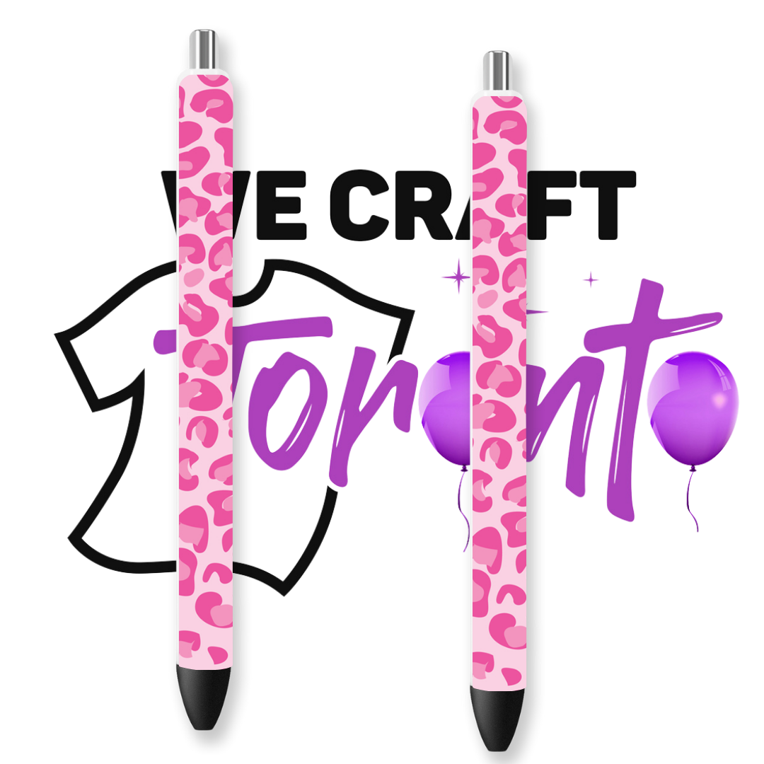 Pink leopard UV DTF Pen wrap