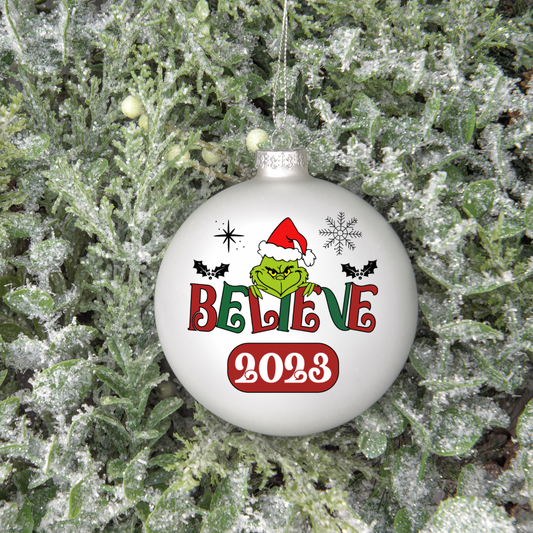 Believe 2023 UV DTF ornament decal
