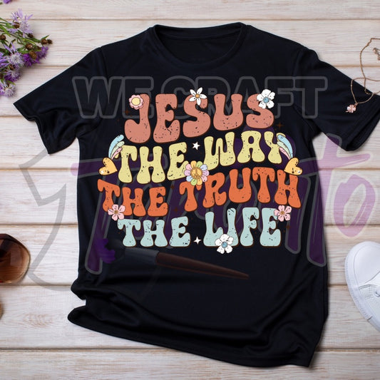 Jesus the way the truth DTF TRANSFER (IRON ON TRANSFER SHEET ONLY)