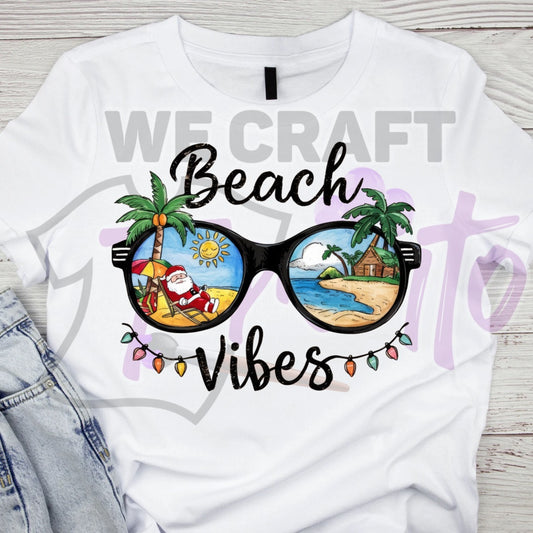 Beach vibes ADULT TRANSFER (IRON ON TRANSFER SHEET ONLY)