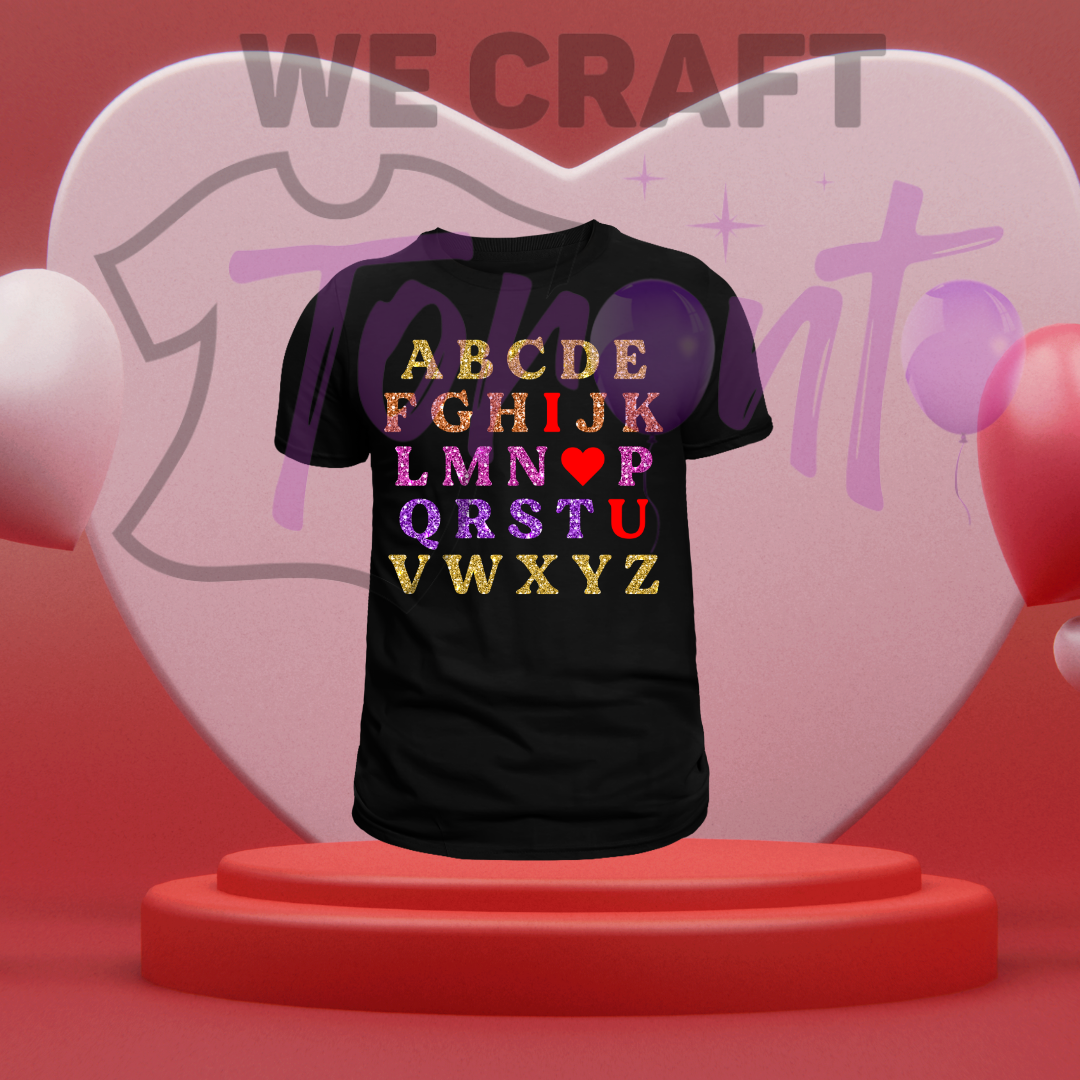 ABC love DTF transfer (IRON ON TRANSFER SHEET ONLY)