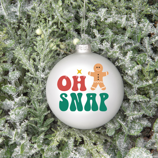 Oh snap UV DTF ornament decal