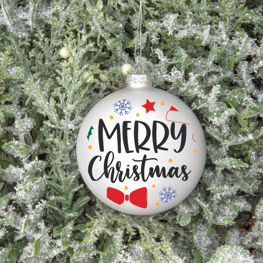 Merry Christmas UV DTF ornament decal