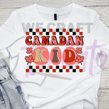 Canadian Kid CHILD TRANSFER (IRON ON TRANSFER SHEET ONLY)