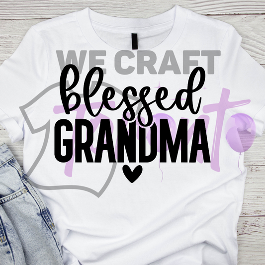 Blessed grandma DFT TRANSFER (IRON ON TRANSFER SHEET ONLY)