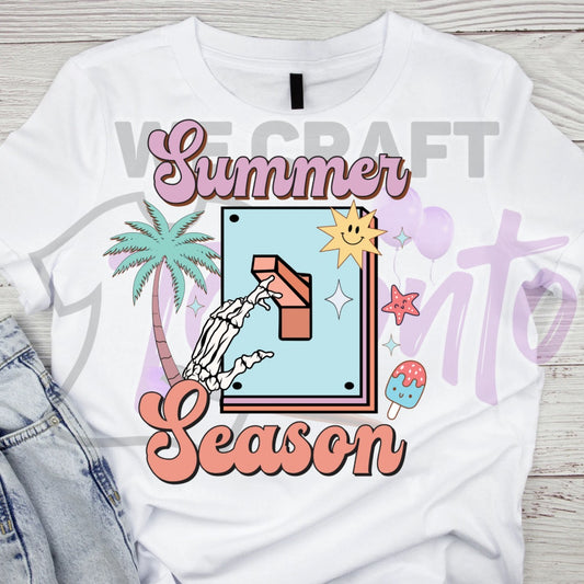 Summer season ADULT TRANSFER (IRON ON TRANSFER SHEET ONLY)