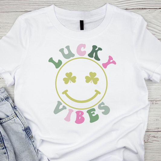 Lucky vibes DTF transfer (IRON ON TRANSFER SHEET ONLY)