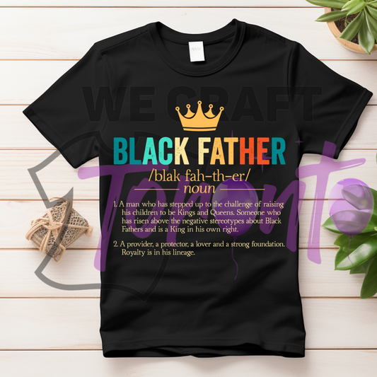Black father DTF transfer (IRON ON TRANSFER SHEET ONLY)