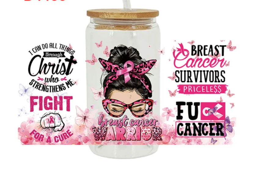 Breast cancer survivor uv dtf transfer