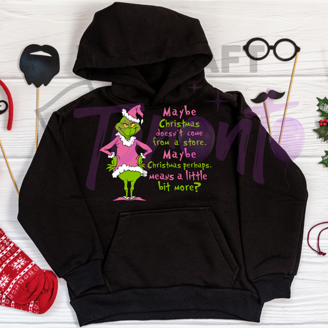Grinch maybe christmas DTF transfer (IRON ON TRANSFER SHEET ONLY)