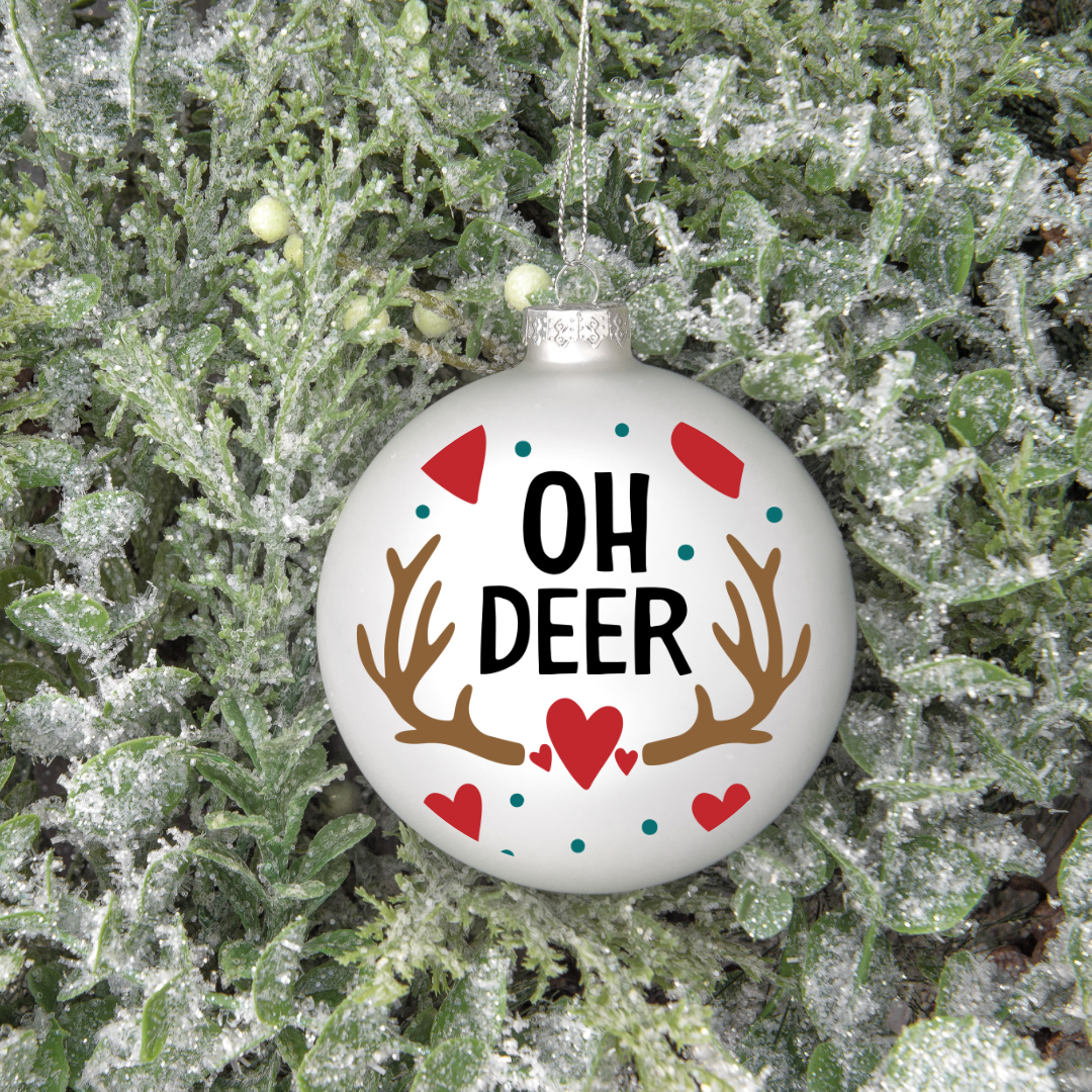 Oh deer UV DTF ornament decal