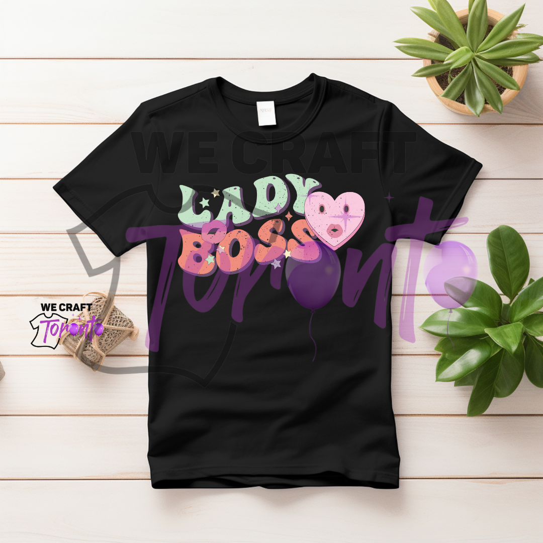 Lady boss DTF transfer (IRON ON TRANSFER SHEET ONLY)
