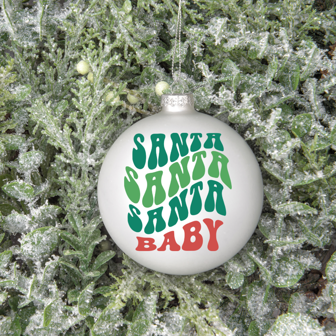 Santa Baby UV DTF ornament decal